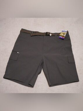 Orvis Men’s Charcoal Cargo Shorts with Striped Webbing Belt